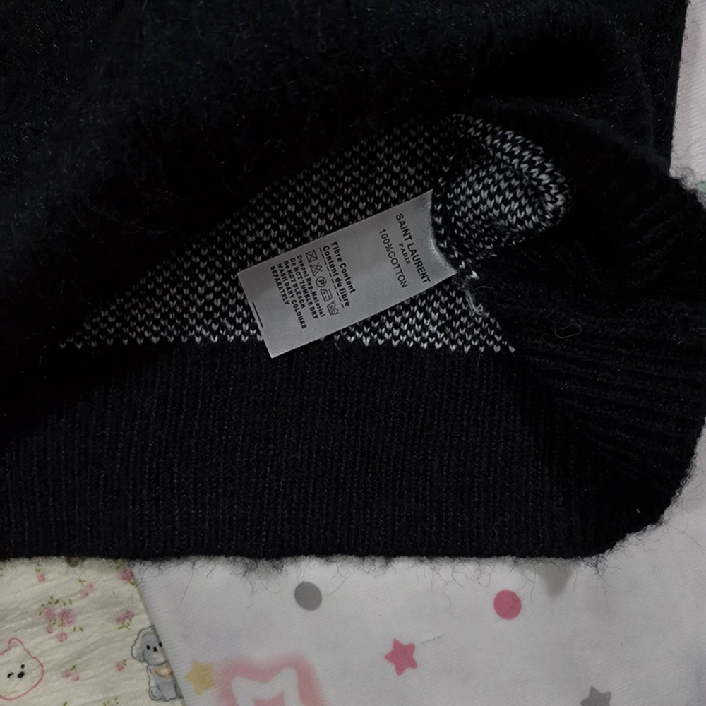 Saint Laurent Black Crew Neck Sweater - Picture 6 of 8
